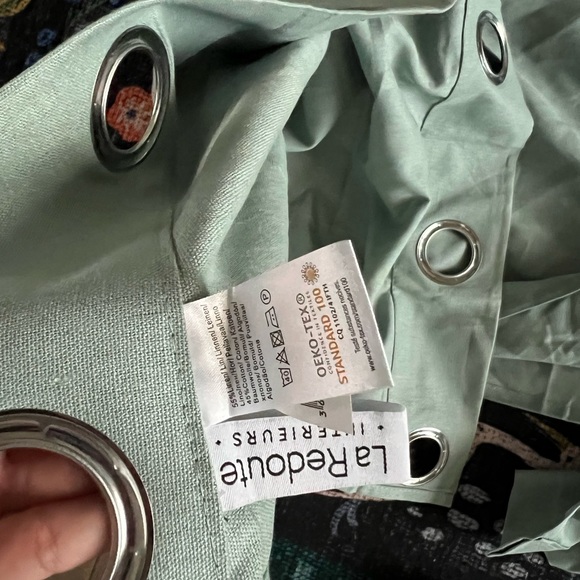 La redoute interieurs Taima Linen/Cotton Blackout Lined Curtain with Eyelets - Picture 4 of 4